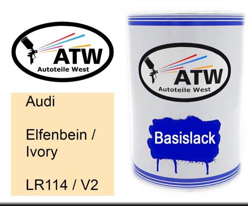 Audi, Elfenbein / Ivory, LR114 / V2: 500ml Lackdose, von ATW Autoteile West.